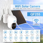 ESCAM QF255 2.0 Million Pixels 1080P HD WiFi Solar Camera, Support Two - way Voice & PIR Motion Detection & Night Vision & TF Card - Trustpick