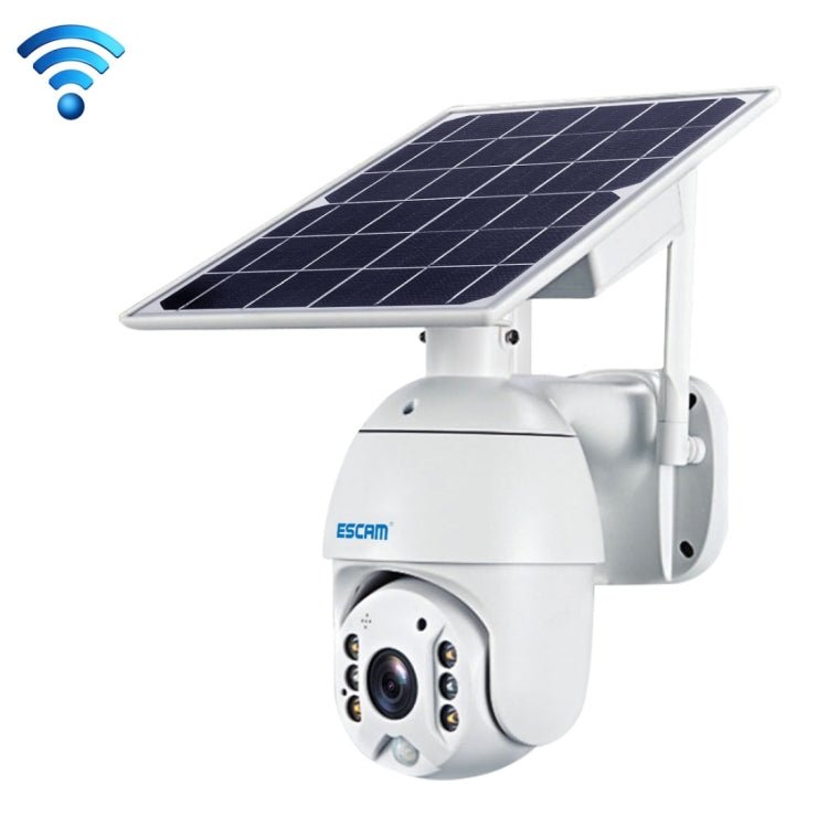 ESCAM QF280 HD 1080P IP66 Waterproof WiFi Solar Panel PT IP Camera with Battery, Support Night Vision / Motion Detection / TF Card / Two Way Audio - Trustpick