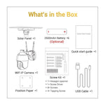 ESCAM QF280 HD 1080P IP66 Waterproof WiFi Solar Panel PT IP Camera without Battery, Support Night Vision / Motion Detection / TF Card / Two Way Audio - Trustpick