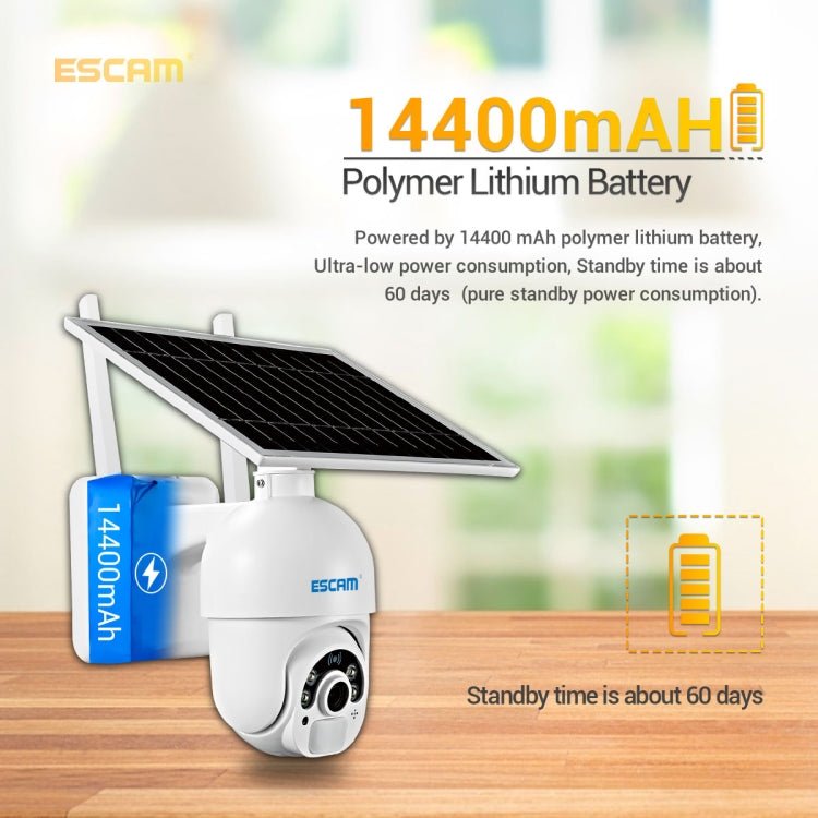 ESCAM QF450 HD 1080P 4G AU Version Solar Powered IP Camera with 64G Memory, Support Two - way Audio & PIR Motion Detection & Night Vision & TF Card - Trustpick