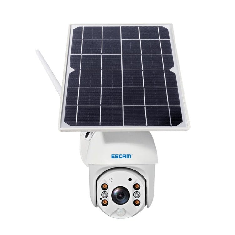 ESCAM QF480 US Version HD 1080P IP66 Waterproof 4G Solar Panel PT IP Camera with Battery, Support Night Vision / Motion Detection / TF Card / Two Way Audio - Trustpick