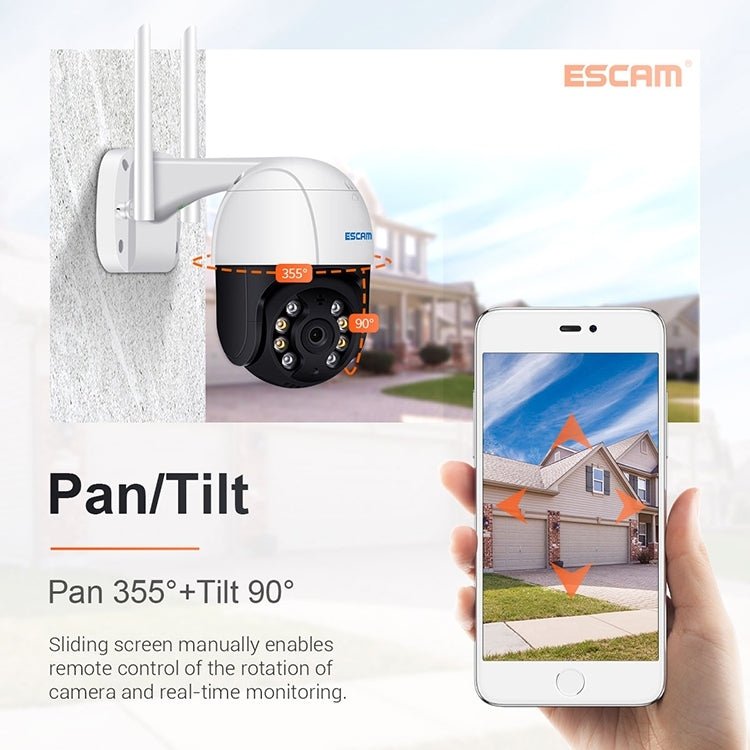ESCAM QF518 5MP Smart WiFi IP Camera, Support AI Humanoid Detection / Auto Tracking / Dual Light Night Vision / Cloud Storage / Two Way Audio / TF Card - Trustpick
