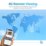 ESCAM QF724 3MP 24h Recording Cloud Storage PT 4G PIR Alarm IP Camera with Solar Panel - Trustpick