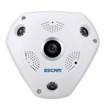 ESCAM Shark QP180 960P 360 Degrees Fisheye Lens 1.3MP WiFi IP Camera, Support Motion Detection / Night Vision, IR Distance: 10m - Trustpick
