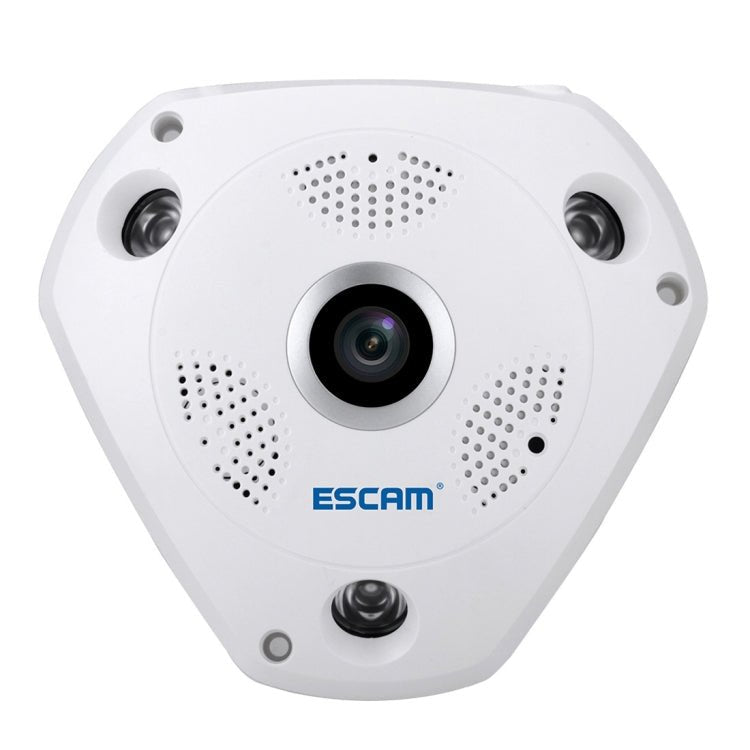 ESCAM Shark QP180 960P 360 Degrees Fisheye Lens 1.3MP WiFi IP Camera, Support Motion Detection / Night Vision, IR Distance: 10m - Trustpick