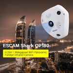 ESCAM Shark QP180 960P 360 Degrees Fisheye Lens 1.3MP WiFi IP Camera, Support Motion Detection / Night Vision, IR Distance: 10m - Trustpick