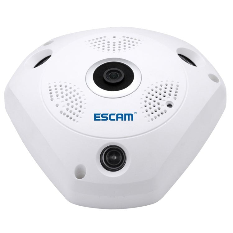 ESCAM Shark QP180 960P 360 Degrees Fisheye Lens 1.3MP WiFi IP Camera, Support Motion Detection / Night Vision, IR Distance: 10m - Trustpick