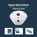 ESCAM Shark QP180 960P 360 Degrees Fisheye Lens 1.3MP WiFi IP Camera, Support Motion Detection / Night Vision, IR Distance: 10m - Trustpick