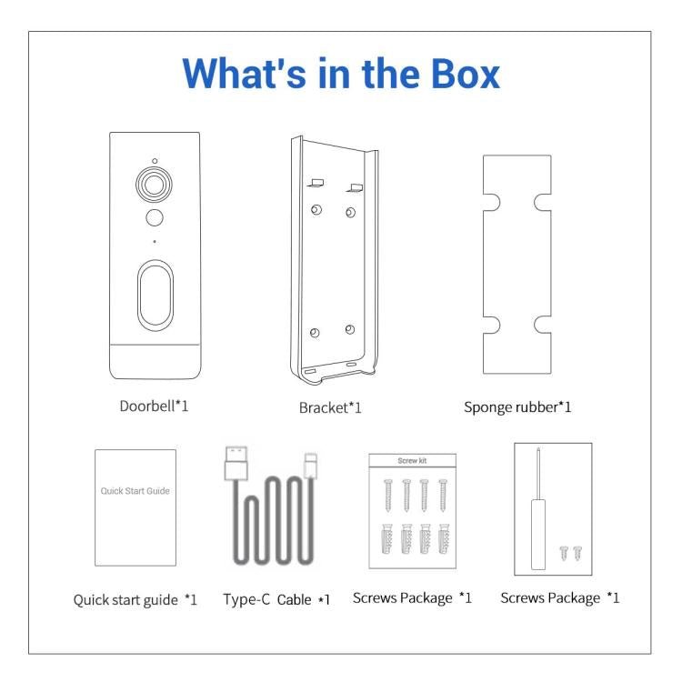 ESCAM V5 TUYA 1080P Intelligent Two - Way Voice Night Vision Wireless Doorbell - Trustpick