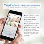 ESCAM WNK618 3.0 Million Pixels 8 - channel Wireless Dome Camera HD NVR Security System, Support Motion Detection & Two - way Audio & Full - color Night Vision & TF Card, EU Plug - Trustpick