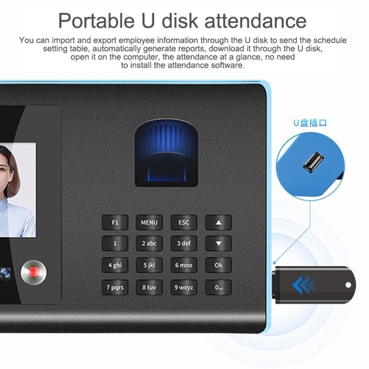 FA01 Face Recognition Fingerprint Time Attendance Machine - Trustpick