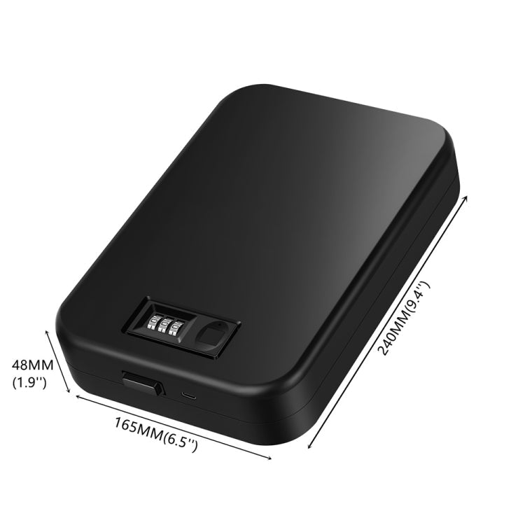 Fingerprint / Password Metal Anti - theft Car Safety Box Valuables Storage Safety Box - Trustpick