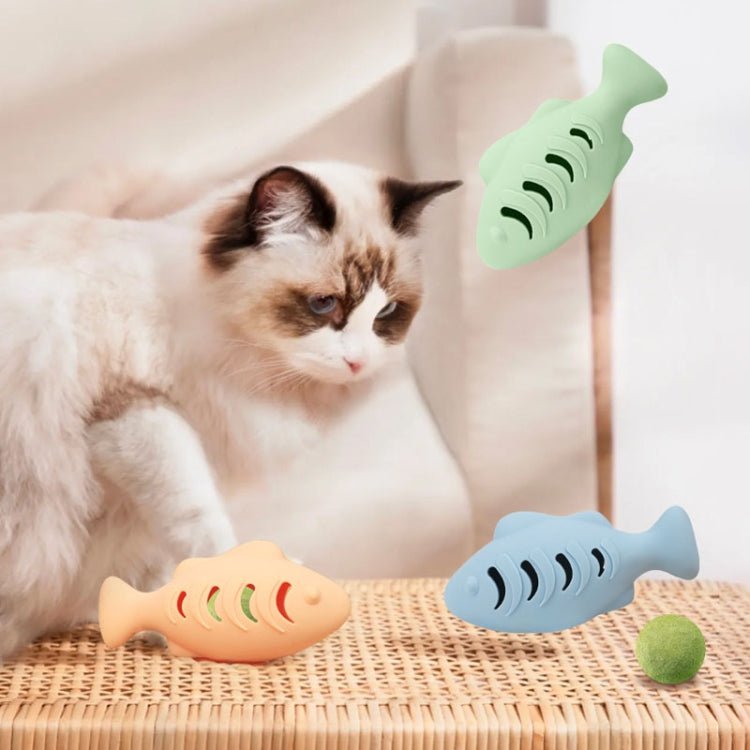 Fish Shape Silicone Cat Toy - Trustpick