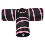 Foldable 3 Exits Exercising Cat Tunnel with A Hanging Ball - Trustpick