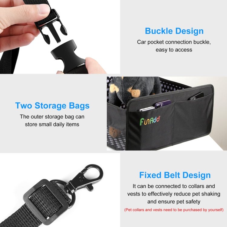 FunAdd Breathable and Foldable Pet Dog Car Basket Anti - dirty Waterproof Pad - Trustpick