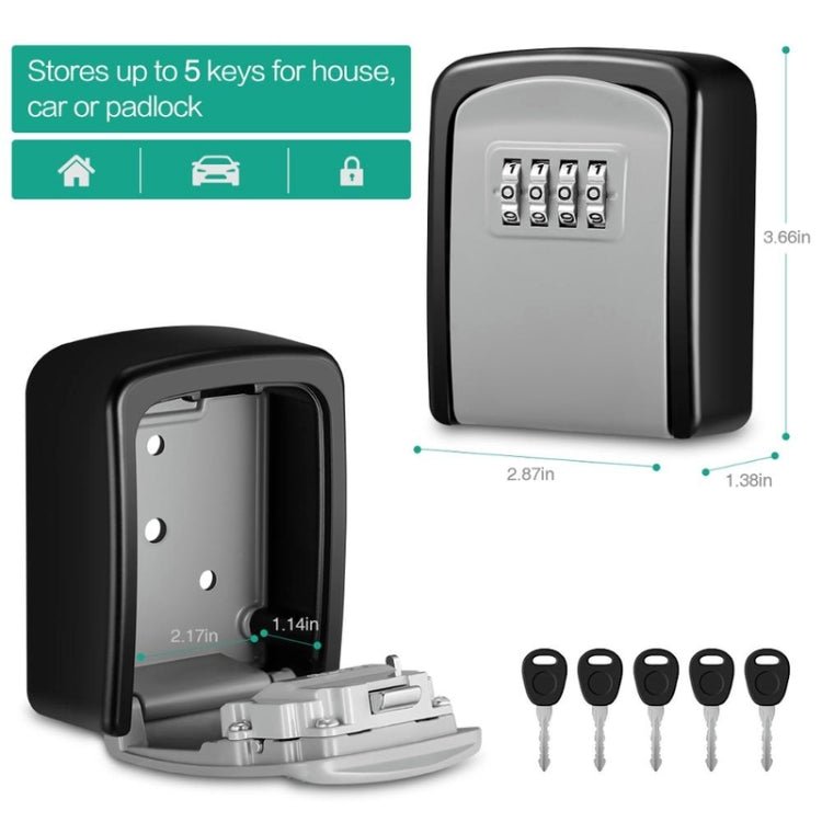 G9 4 - digit Password Aluminum Alloy Key Storage Box - Trustpick