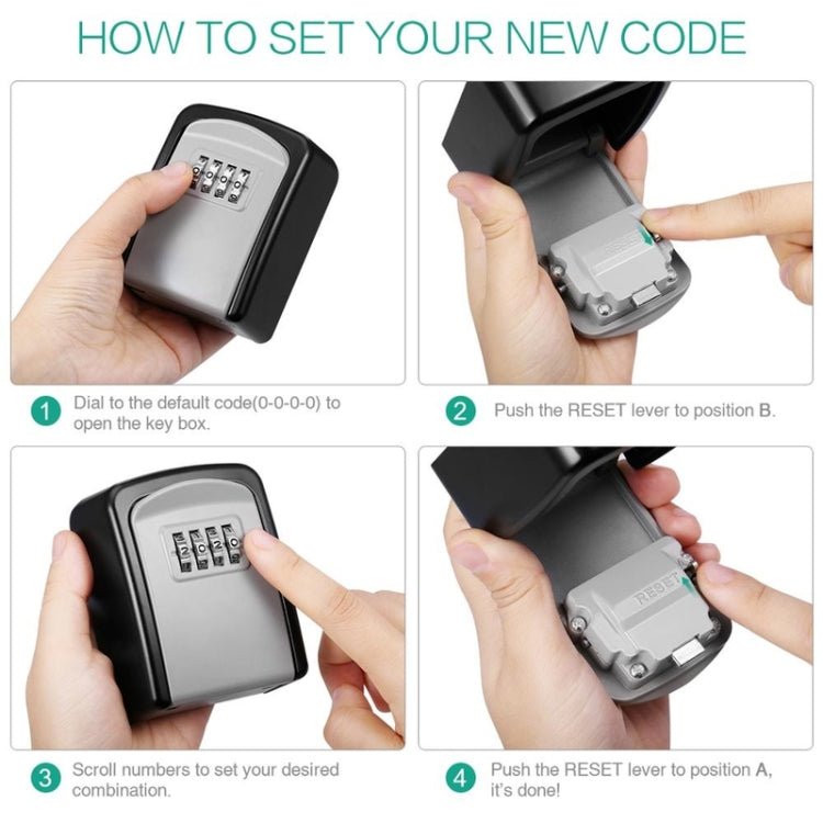 G9 4 - digit Password Aluminum Alloy Key Storage Box - Trustpick