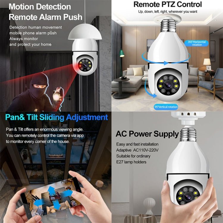 GA - C11 1080P 2MP 2.4G Single Frequency Two - way Voice Intercom Bulb Camera - Trustpick