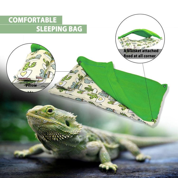 Gecko Lizard Reptile Sleeping Bag With Pillow Hamster Pet Sleeping Bag - Trustpick