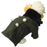 Gorgeous Woolen Cloth with Fur Collar Dog Coat Pet Clothes, Size: XL - Trustpick