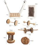 Hamster Toy Pet Rabbit Guinea Pig Parrot Play Grinding Wood Toys - Trustpick