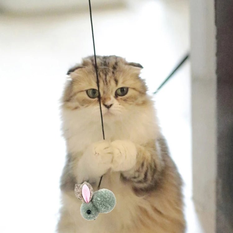 Hanging Door Retractable Cat Teaser Stick Pet Toy - Trustpick