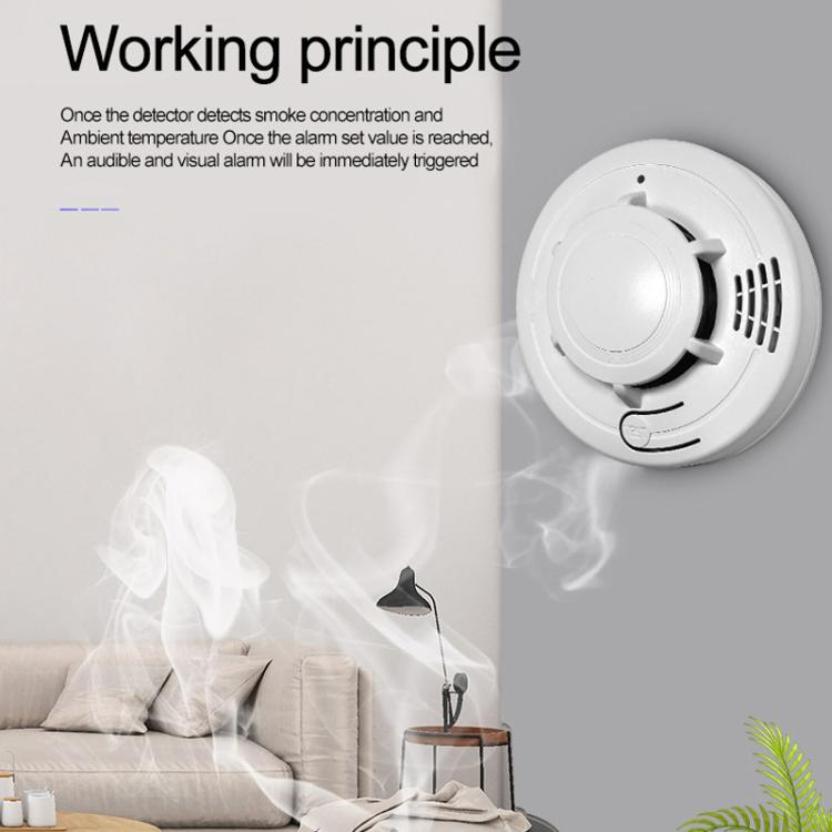HD - 001 Smoke Alarm Home Fire Domestic Fire Detector Fire Sound And Light Alarm - Trustpick