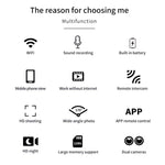 HD 4K Dual Lens Wifi Camera Mobile Phone Wireless Remote Two Way Intercourse Monitoring Camera - Trustpick