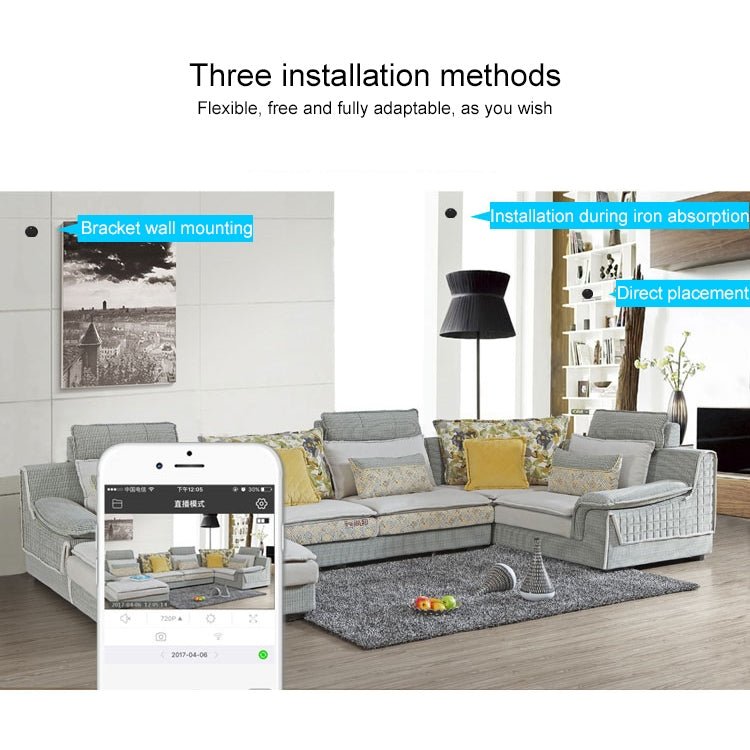 HDQ15 HD 1080P WIFI Mini Camera, with IR Night Vision & Remote Surveillance - Trustpick