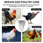 Heavy - duty Metal Poultry Cone for Chicken and Duck Restraint Funnels - Trustpick