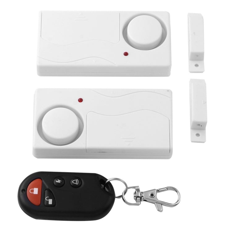 Home Security Wireless Remote Control Door Window Siren Magnetic Sensor Alarm Warning, 1 Remote Controller + 2 Magnetic Sensors - Trustpick