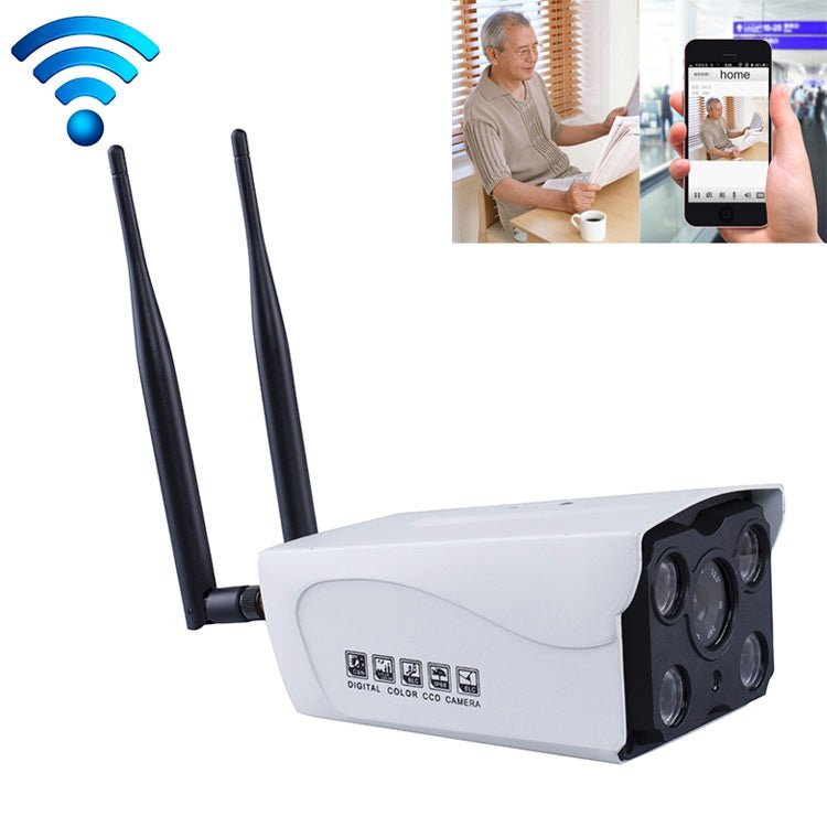 J - 02100 1.0MP Dual Antenna Smart Wireless Wifi IP Camera, Support Infrared Night Vision & TF Card(64GB Max) - Trustpick