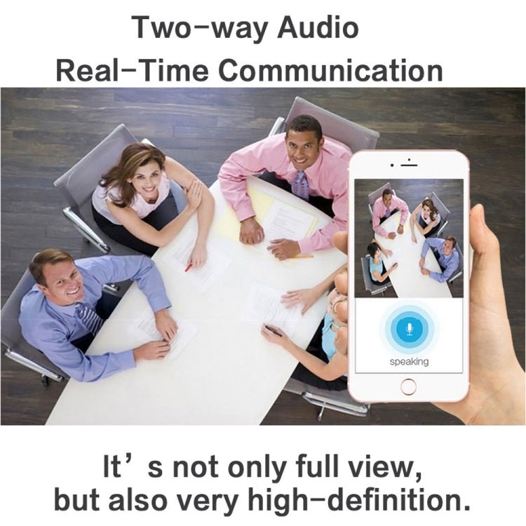 JJX - 1801 Fisheye Wide Angle 1.0MP Smart Wireless Wifi IP Camera, Support TF Card (128GB Max) - Trustpick