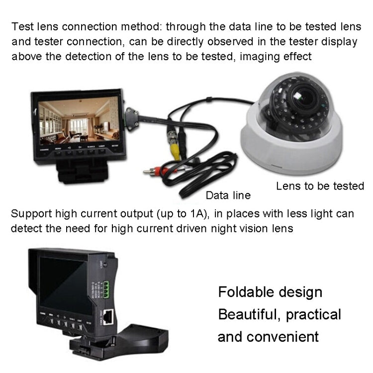 JSK - 4300B 4.3 inch Handheld 12V Output Network Cable Monitoring Tester - Trustpick