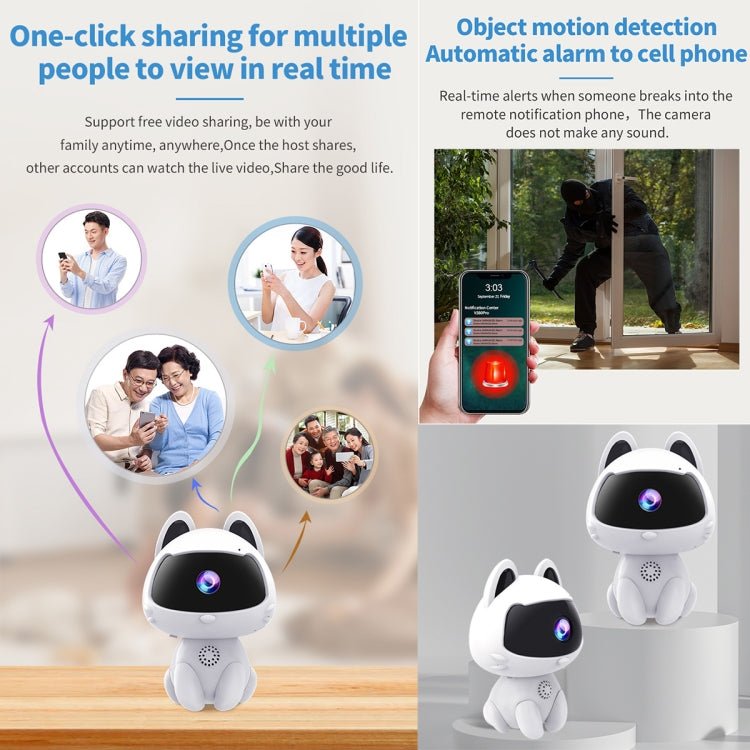 K9 Cute Pets Smart Home Camera, Support Night Vision & Two - way Voice & Motion Detection - Trustpick
