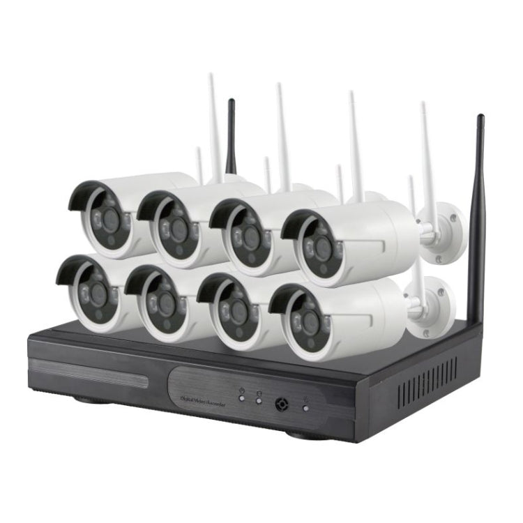 K9608W - PE2013W 8CH HD 960P 1.3 Mega Pixel 2.4GHz WiFi IP Bullet Camera + NVR Kit - Trustpick
