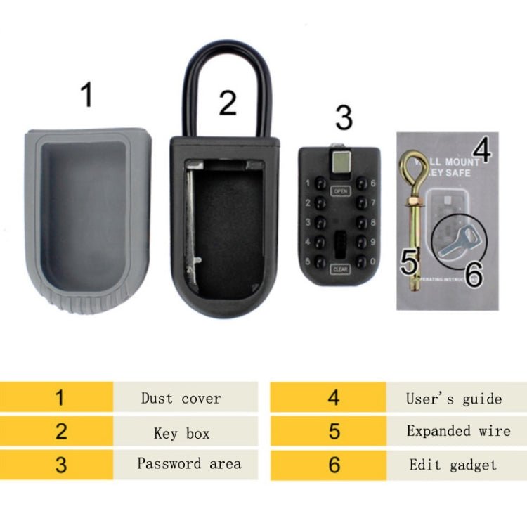 KS005 Outdoor Free Installation Password Lock Key Password Bey Box Wall - Mounted - Trustpick