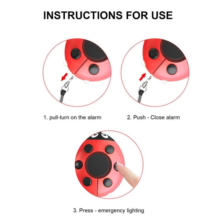 Ladybug Personal Alarm, Self - defense Defend Wolf, Mini Alarm for Girl and Kids - Trustpick