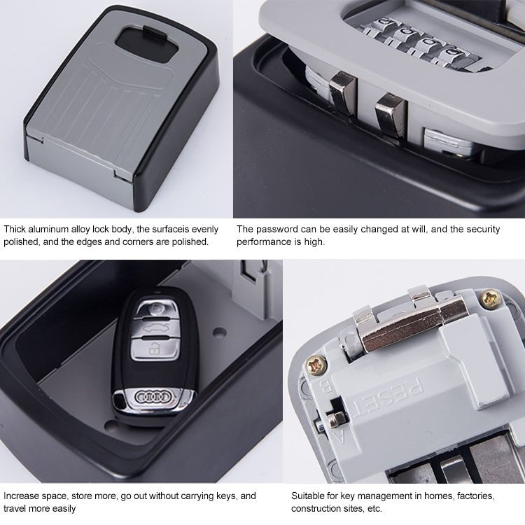 Large Password Lock Metal Storage Box Villa Security Box Wall Cabinet Safety Box - Trustpick