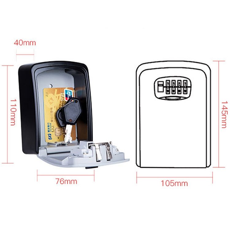 Large Password Lock Metal Storage Box Villa Security Box Wall Cabinet Safety Box - Trustpick