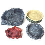 Little Red Food Bowl Reptile Water Food Basin Turtle Lizard Snake Water Basin - Trustpick