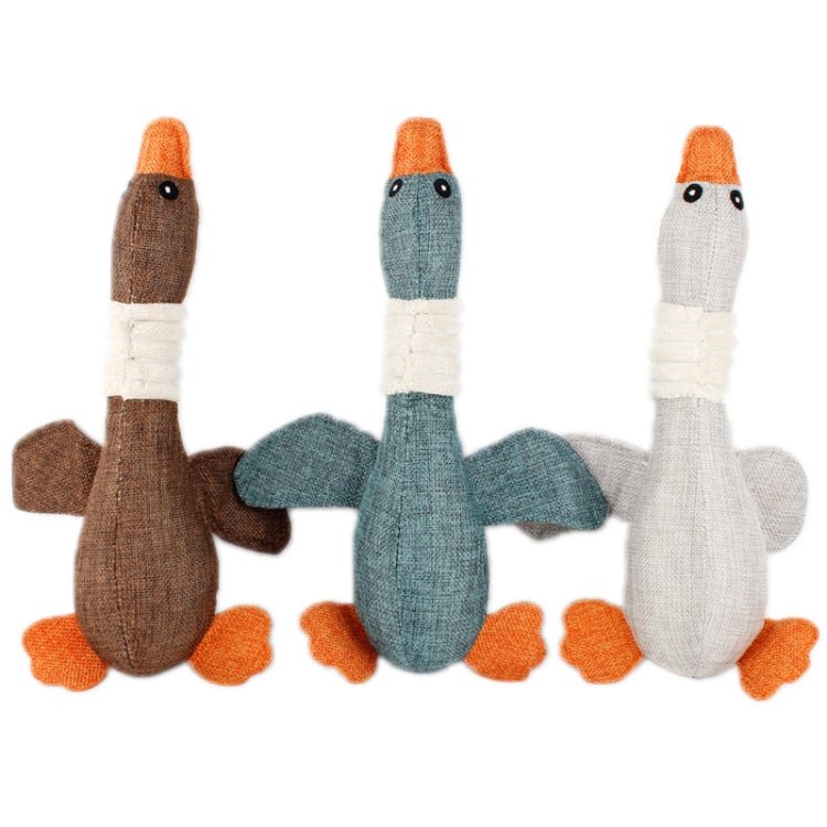 Long Animal Wild Goose Vocal Bite Resistant Dog Toy Plush Molar Dog Supplies - Trustpick