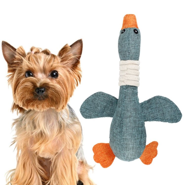 Long Animal Wild Goose Vocal Bite Resistant Dog Toy Plush Molar Dog Supplies - Trustpick