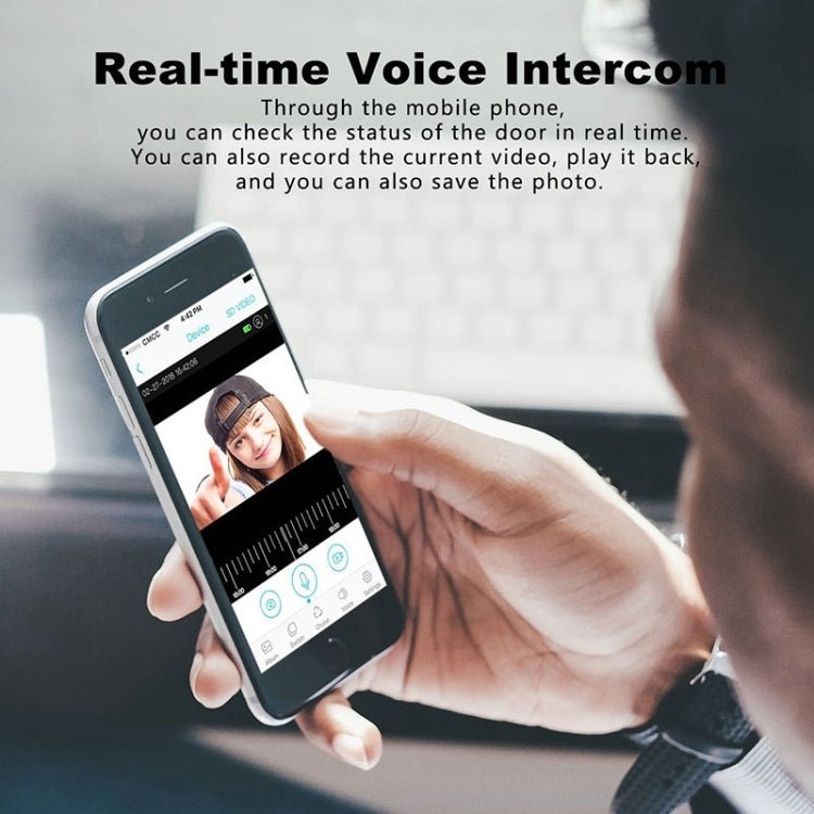 M108 720P 6400mAh Smart WIFI Video Visual Doorbell,Support Phone Remote Monitoring & Real - time Voice Intercom - Trustpick