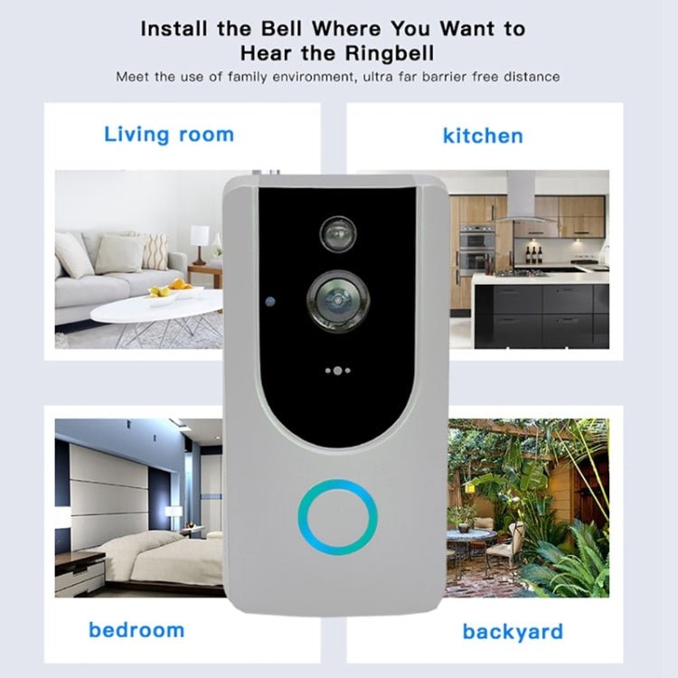 M2 720P Smart WIFI Video Visual Doorbell,Support Mobile Phone Remote Monitoring & Night Vision - Trustpick