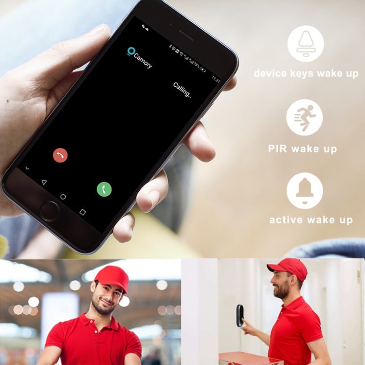 M200B WiFi Intelligent Square Button Video Doorbell, Support Infrared Motion Detection & Adaptive Rate & Two - way Intercom & Remote / PIR Wakeup - Trustpick