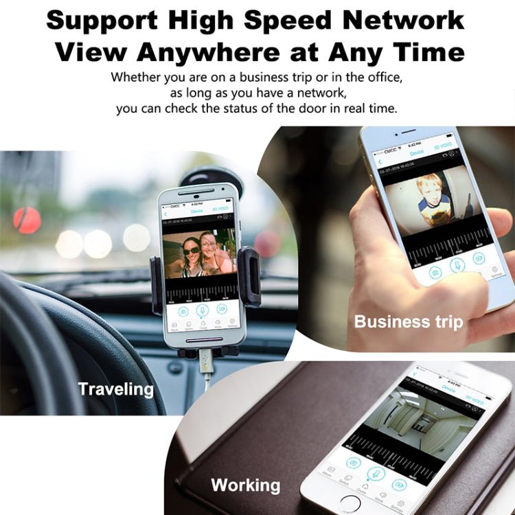 M200B WiFi Intelligent Square Button Video Doorbell, Support Infrared Motion Detection & Adaptive Rate & Two - way Intercom & Remote / PIR Wakeup - Trustpick