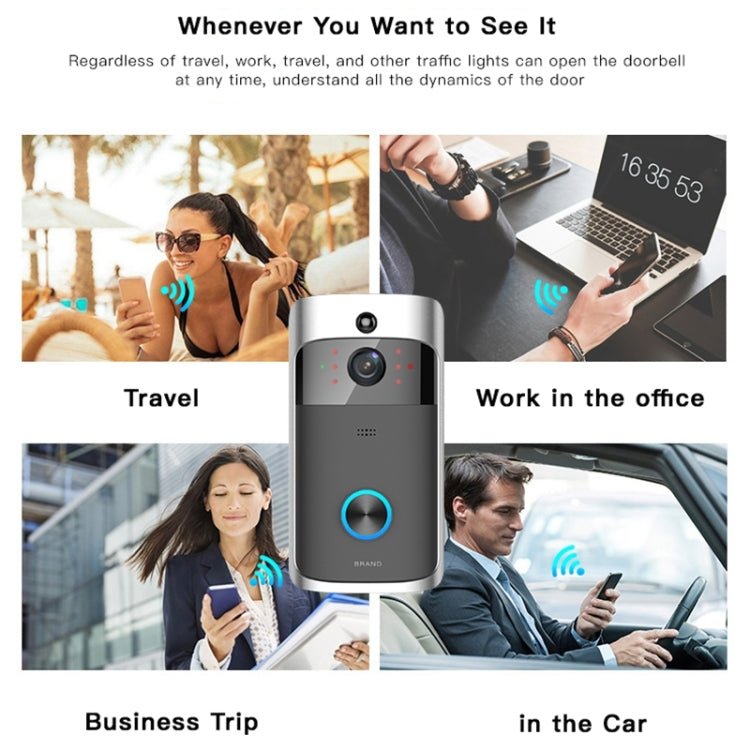 M3 720P Smart WIFI Ultra Low Power Video Visual Doorbell,Support Mobile Phone Remote Monitoring & Night Vision - Trustpick