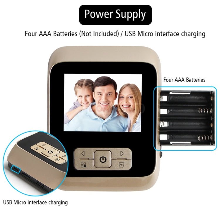 M530 3.0 inch TFT Display 3.0MP Camera Video Digital Door Viewer, Support TF Card (32GB Max) & Infrared Night Vision - Trustpick