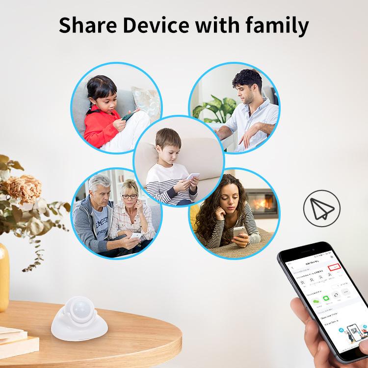 Matter Thread USB - C Power PIR Motion Sensor Smart Home System Compatible With Tuya App Remote Control - Trustpick